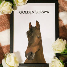 Lade das Bild in den Galerie-Viewer, Personalisiertes Pferde Tier-Portrait als Kunstdruck
