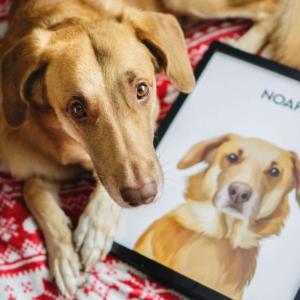 Personalisiertes Hunde Tier-Portrait als Kunstdruck