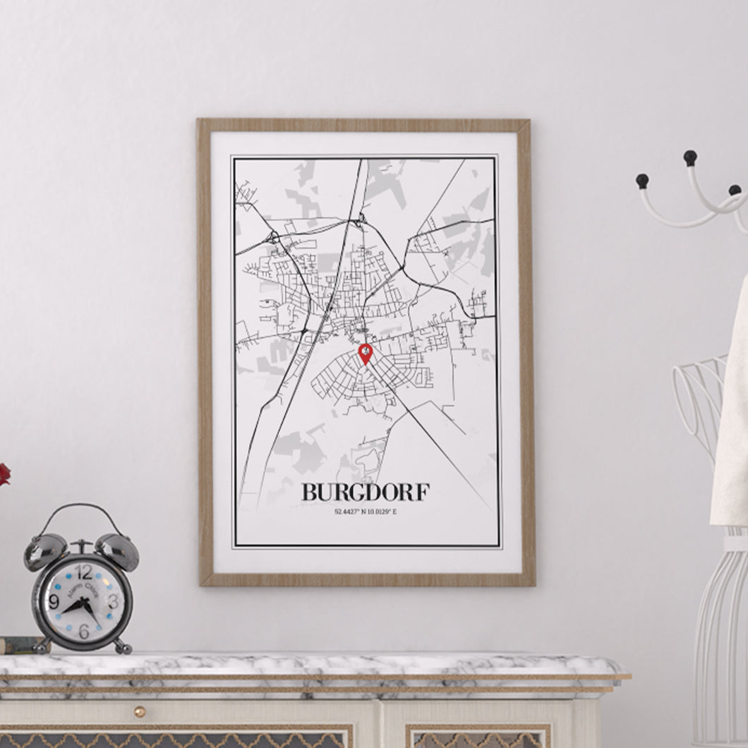 Eure Stadtkarte von eurem Zuhause oder Lieblingsort
