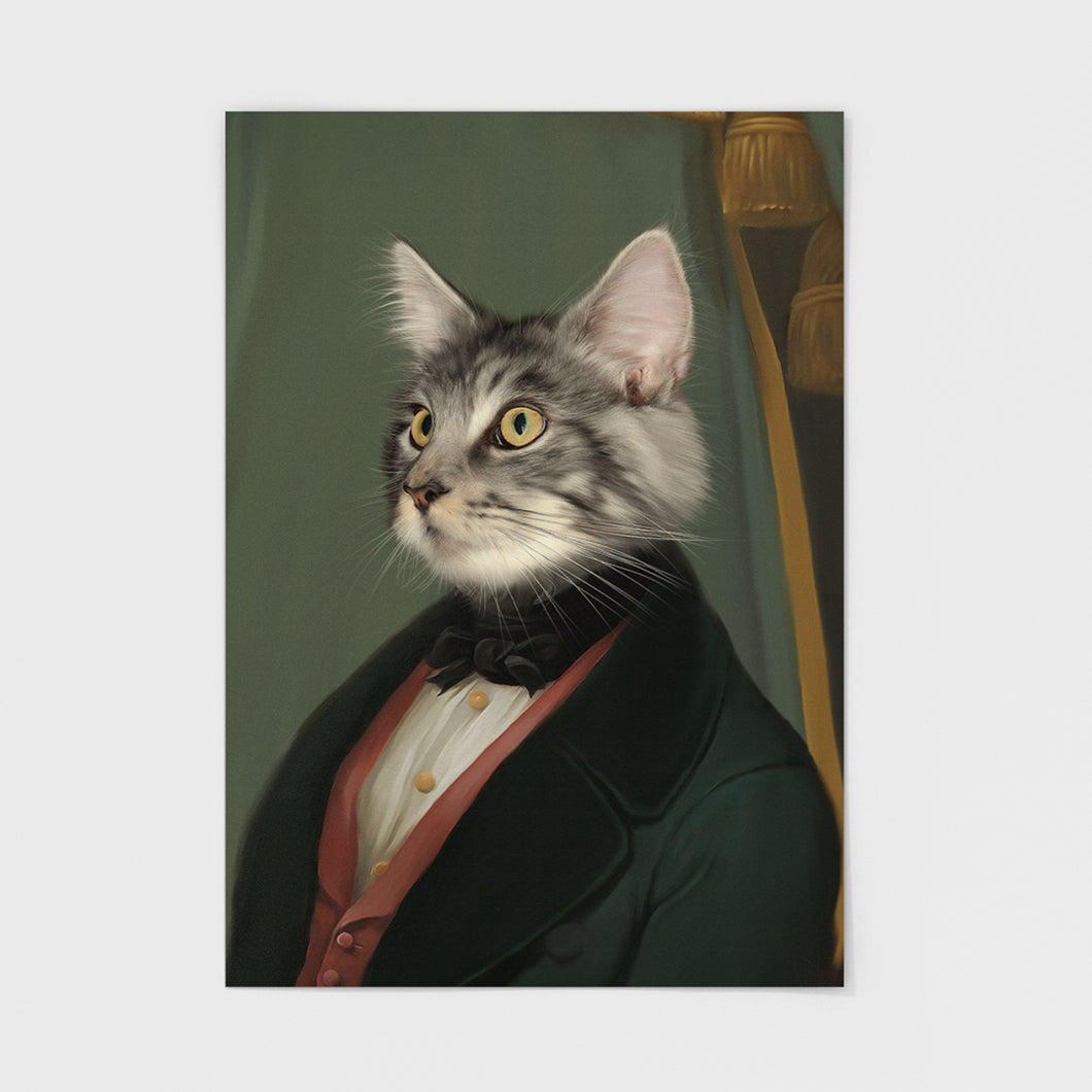Der Graf - Personalisiertes Tier-Portrait als Poster