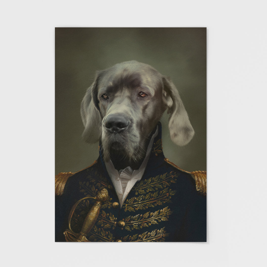 Der General - Personalisiertes Hunde Tier-Portrait als Poster