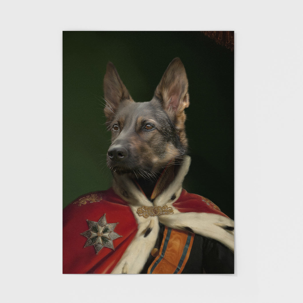 Der König - Personalisiertes Tier-Portrait als Poster