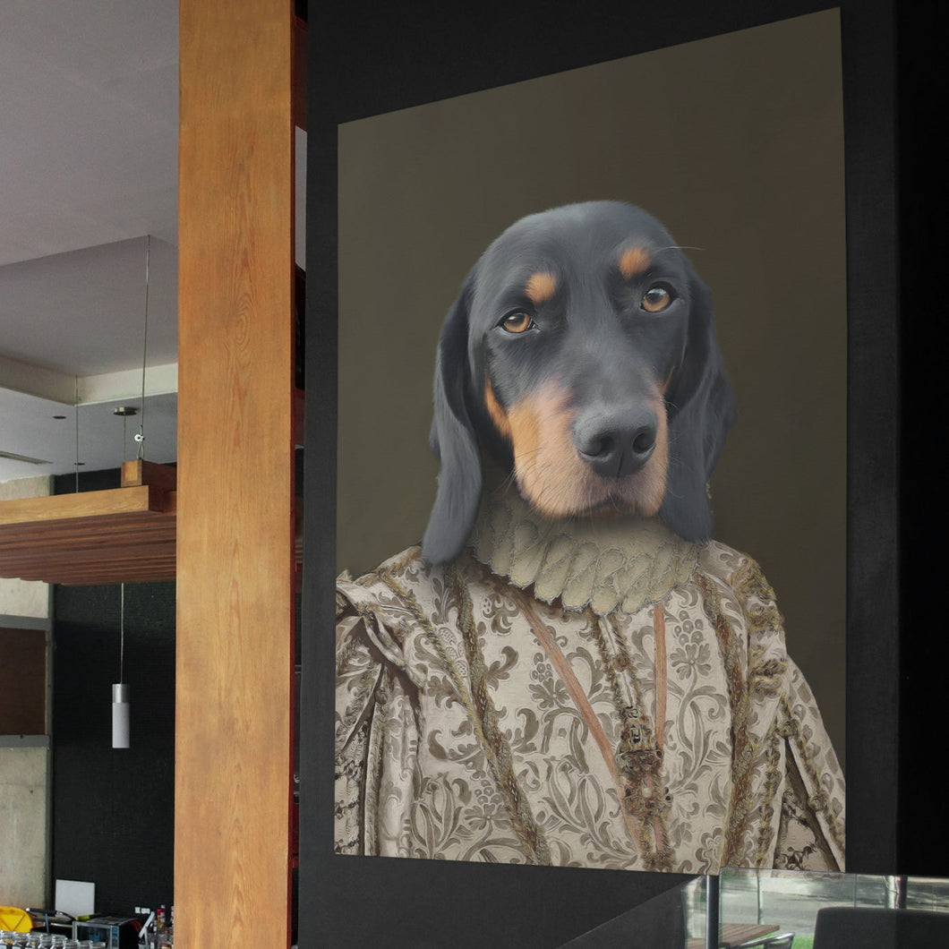 Die Prinzessin - Personalisiertes Hunde Tier-Portrait als Poster