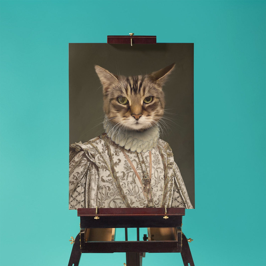 Die Prinzessin - Personalisiertes Katzen Tier-Portrait als Poster