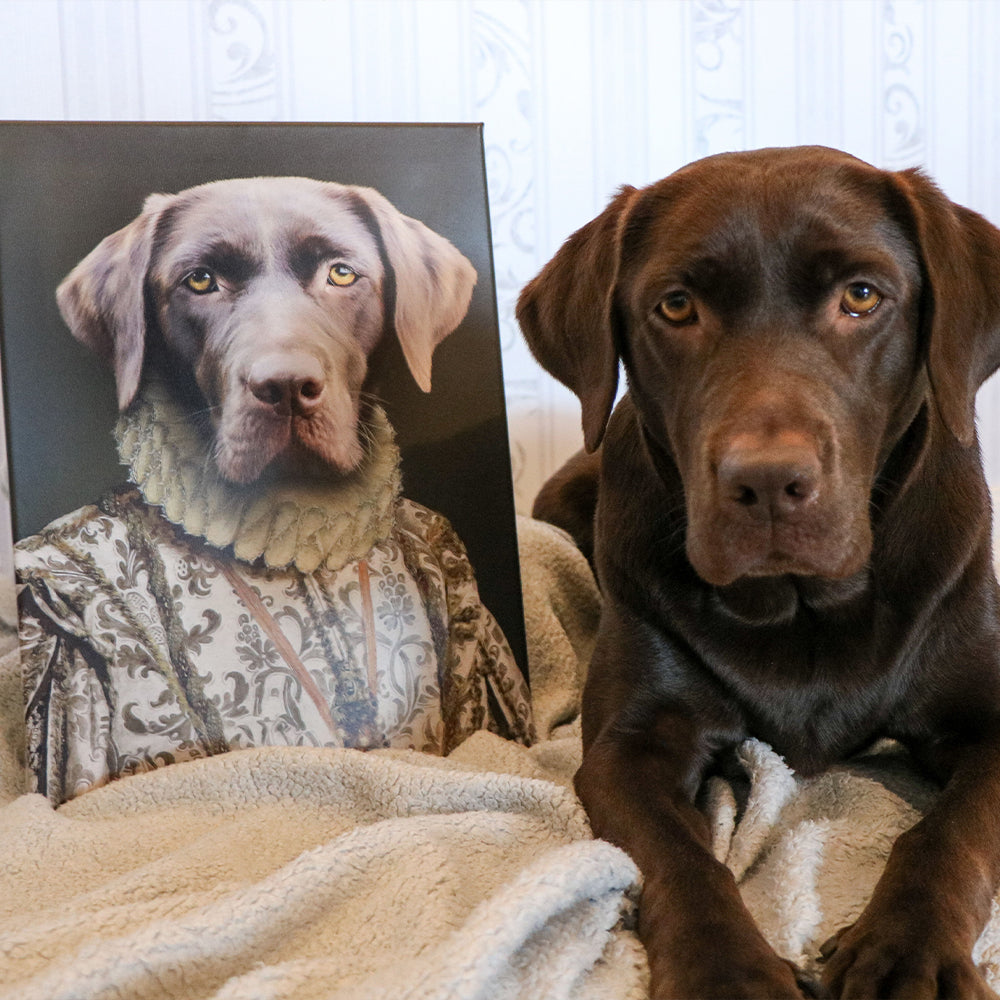 Die Prinzessin - Personalisiertes Tier-Portrait auf Leinwand